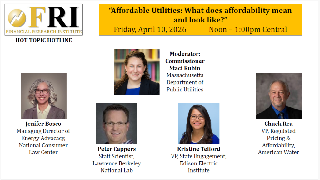 FRI HTH Webinar on Affordability, April 10, 2026