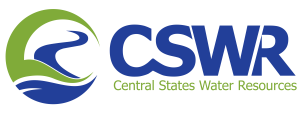 blue and green logo for Central States Water Resources